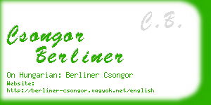 csongor berliner business card